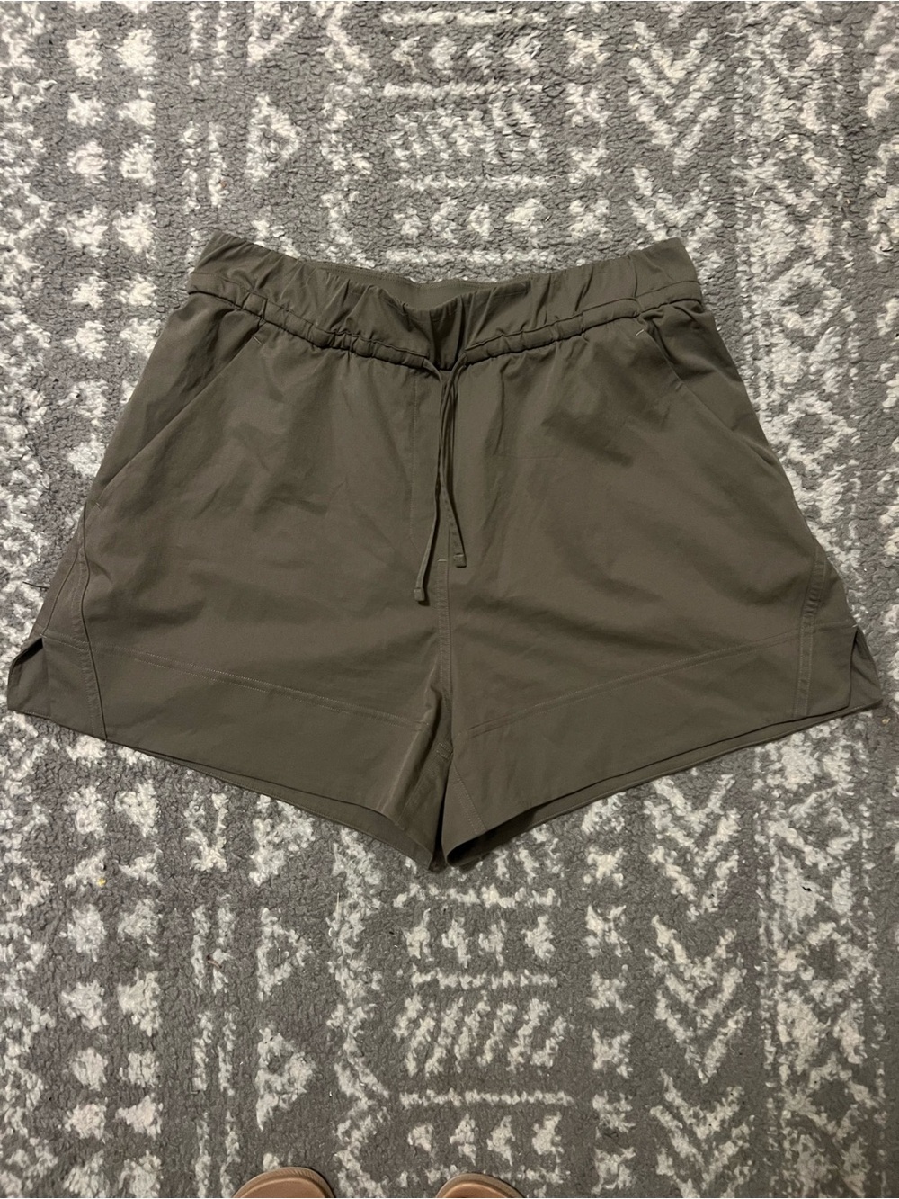lululemon athletica Olive Green Drawstring Athletic Shorts size S